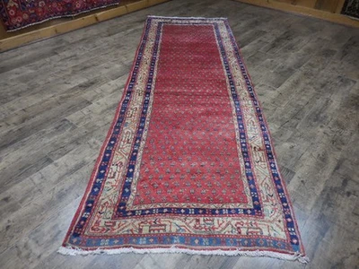 Alfombra turca vintage geométrica de Anatolia, alfombra turca vintage hecha en el pueblo 3,6 x 10,3 Foto 1 de 4