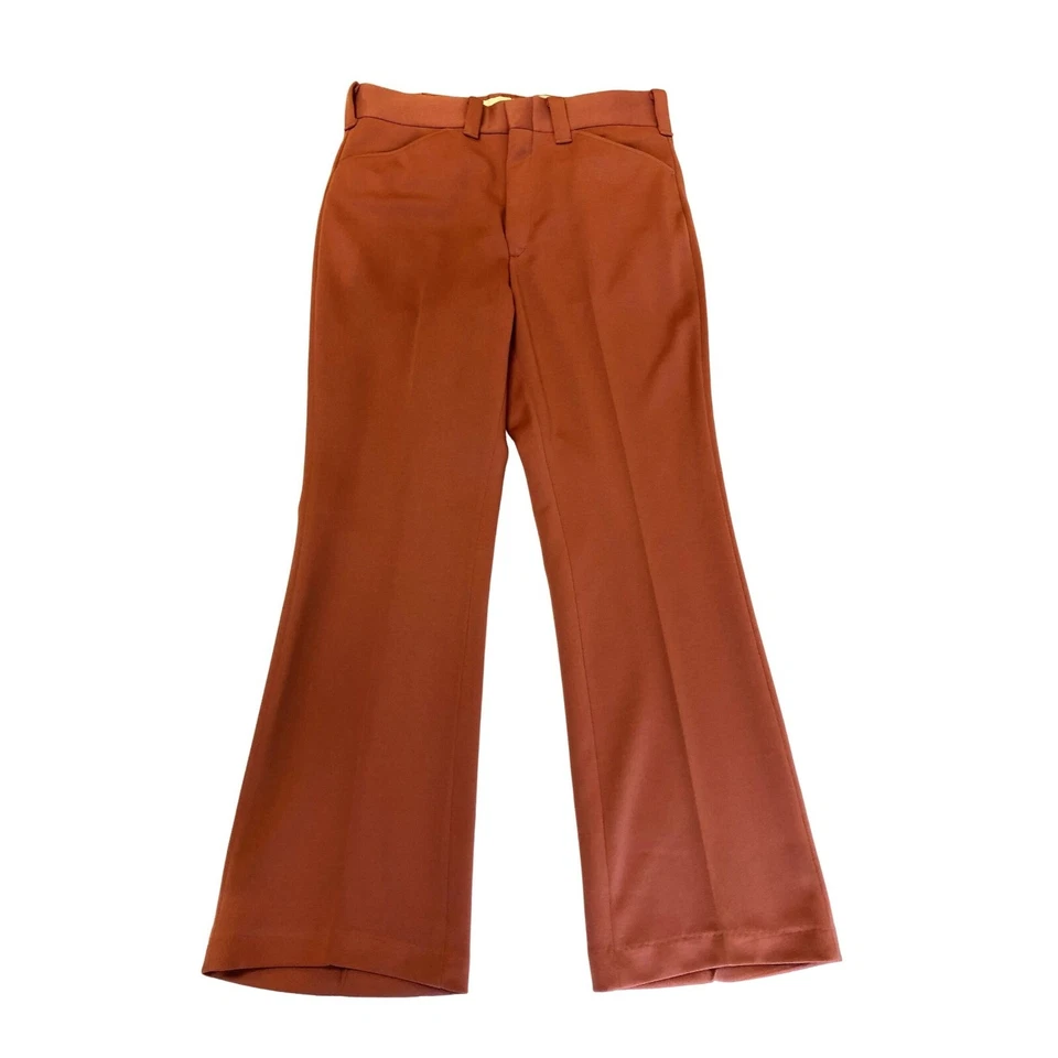 Pantalones Hippie De Colección Años 70 Wrangler Mod MAUVE Albaricoque Campana Parte Inferior Disco Fiesta GOLF 32 Foto 1 de 4