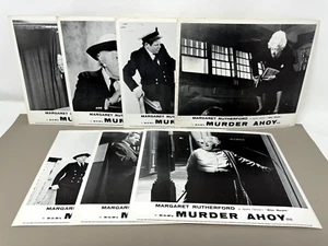 Lot of 7 Murder Ahoy Original Lobby Cards Photos Margaret Rutherford B&W - Picture 1 of 16