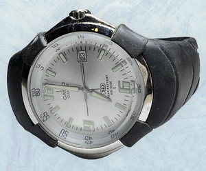 Casio Watch Mens Black Rubber Strap Silver Dial HDA-100 - Picture 1 of 6