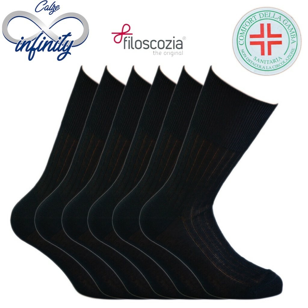 Calze Lunghe Uomo Infinity Cotone Filo Di Scozia - Confezione Da 6 O 9 Paia, Made In Italy - Foto 9