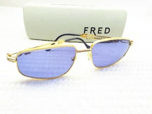 AUTHENTIC VTG FRED ABYSSF FORCE DOUBLE SPLICED TEMPLE SUNGLASSES FRANCE XXRARE - Picture 1 of 12