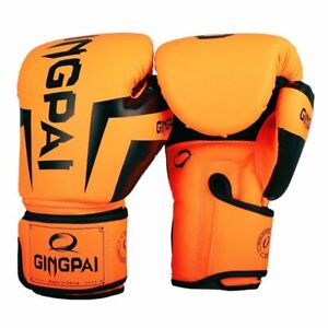 Kick Boxing Gloves Leather Karate Thai Guantes Fight Training Adults Kids Unisex