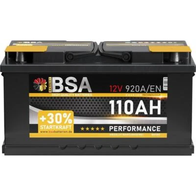 Autobatterie 110Ah 12V 920A BSA Starterbatterie statt 100Ah 95Ah 92Ah 90Ah 88Ah - Bild 1 von 4