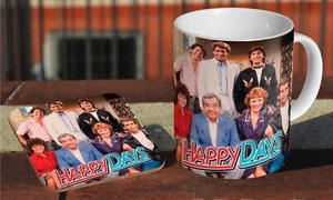 Happy Days Cast - Ceramic Coffee / Tea Mug + Matching Coaster - Picture 1 of 1