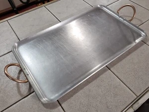 Vintage Wear-Ever No. 3220 Aluminum Large Serving Tray Copper Handles Rare L@@K! - Picture 1 of 11
