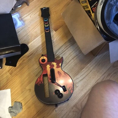 Nintendo Wii Guitar Hero Gibson Les Paul Guitar RARE PHOENIX FACEPLATE ~ TESTED - Image 1 of 4