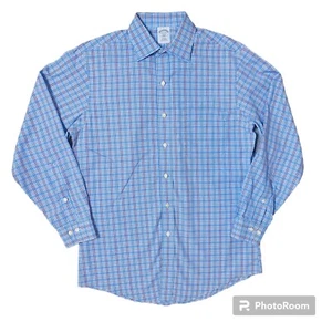 Brooks Brothers 346 Shirt Mens 15-2/3 Slim Fit Non-Iron Long Sleeve Button Up - Bild 1 von 9