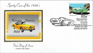 Coche deportivo clásico Kaiser Darrin 1954 EE. UU. Colorano sello de seda FDC 2005 - Imagen 1 de 1