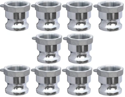 (10 Pack) Aluminum 2" Type A Camlock | Female NPT x Male Adapter Hose Fitting - Image 1 of 4