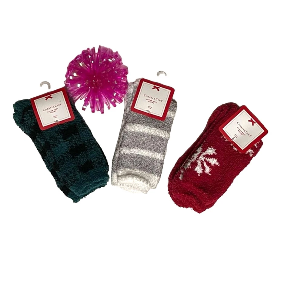 Charter Club Super Soft Cozy Socks One Size Candy Red