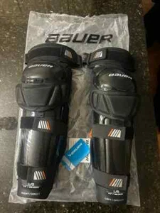 Espinilleras Oficiales Bauer | Hockey sobre Hielo Oficial Ref Espinilleras Árbitro - Imagen 1 de 4