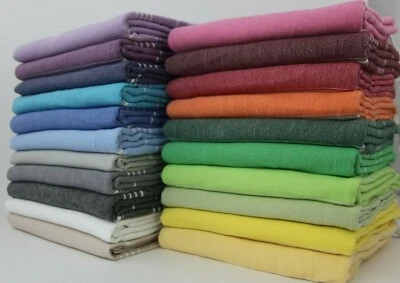 Turkish Beach Towel Blanket 100%Cotton Striped Bath Towel Picnic Blanket 38"x70" - Image 1 of 4