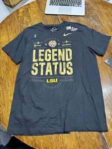 Nike LSU Tigers 2019 Champions Football Legend Status Shirt Men’s Size Large - Picture 1 of 4