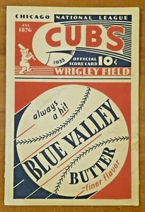 1933 Cubs Program Signed by Pat Malone (Very Tough Autograph) and Bill Hallahan - Picture 1 of 5