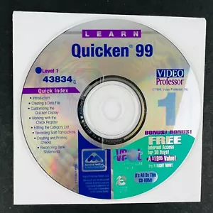 Learn QUICKEN 99 Video Professor CD ROM PC Disc Level 1 Game Windows Software - Picture 1 of 1