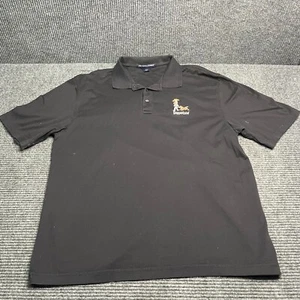 Vintage Coppertone Devon & Jones Mens XL Polo Golf Shirt Black Short Sleeve - Picture 1 of 5