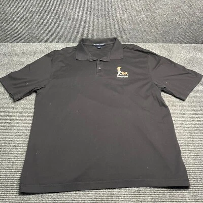Vintage Coppertone Devon & Jones Mens XL Polo Golf Shirt Black Short Sleeve - Image 1 of 4