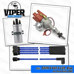 Bobina de distribuidor electrónico de alta energía Viper y cables azules HT para Ford Pinto - Imagen 1 de 10