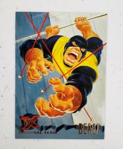 Marvel Fleer Ultra X-Men '95 Beast Trading Card #89 Original Team Card Rare 
