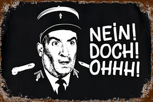Retro Blechschild NEIN! DOCH! OHH! LOUIS DE FUNÉS 30 x 20 cm Metallschild (0574) - Bild 1 von 5