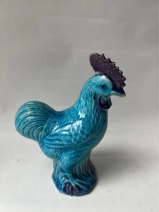 Antique Chinese export porcelain rooster figurine, 8.5 inches tall, 1940s - Picture 1 of 9