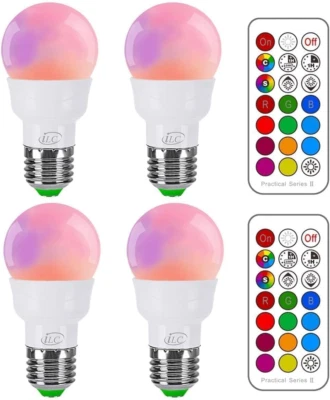 ILC RGB LED Light Bulb, Color Changing 40W Equivalent, Daylight White, 450LM Dim - Image 1 of 4