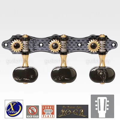 全新 Gotoh KG01-CA-BB 豪华古典吉他调谐器 高级线 日本 X-Gold — 第 1/2 张图片