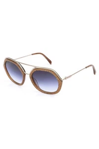 Emilio Pucci EP14 47F Gold Round Smoke Gradient 53-20-135mm Women's Sunglasses - Picture 1 of 3