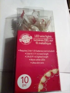 NEW Christmas Santa Claus Gnome 10 LEDs String Lights  FREE SHIPPING - Picture 1 of 2