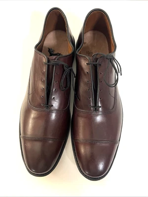 Allen Edmonds  "PARK AVENUE" Men's Leather Cap-Toe Oxfords 13 B 5875 Burgundy  - Image 1 of 4