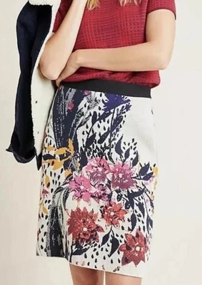 Nueva Falda Floral Tejida Anthropologie Aldomartins Beatriz Talla Grande Hecha en España Foto 1 de 4