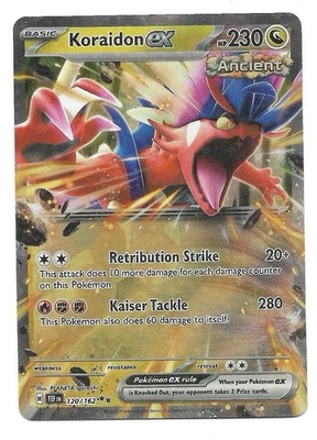 Koraidon ex 120/162 SV05: Temporal Forces Holo Double Rare Pokemon TCG - NM - Image 1 of 2