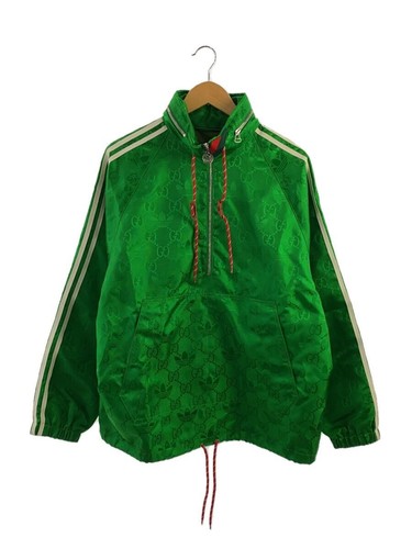 Giacca GUCCI 22SS Macro GG 46 nylon verde fantasia all over 696651