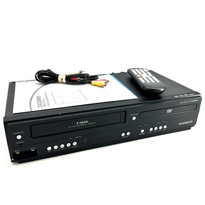Magnavox DV220MW9 Reproductor de DVD VCR Combo 4 Cabezales Control Remoto Probado Cuerpo Daños Foto 1 de 4