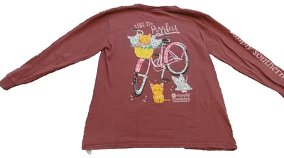 CAMISA MANGA LONGA GIRLS SIMPLE SOUTH MAROON “LIFE IS PURRFECT” GATO - GRANDE - Imagem 1 de 4