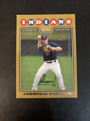 2008 Topps - Asdrubal Cabrera #617 Gold Border /2008 (RC) - Image 1 of 2