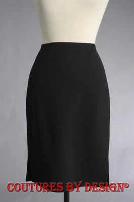 Falda lápiz de lana St John Knits Micro Boucle negra talla 2 nueva con etiquetas precio de venta sugerido por el fabricante $390 Foto 1 de 2