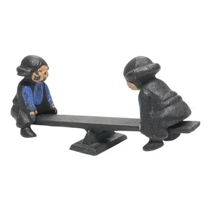 Vintage 1997 John Wright Cast Iron Amish Boys on Teeter Totter - A1041 - Picture 1 of 12
