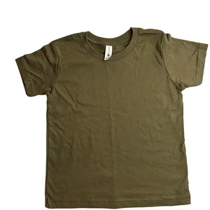 Next Level Apparel Olive Green Basic Short Sleeve T-Shirt Kids Size 4T - Picture 1 of 4