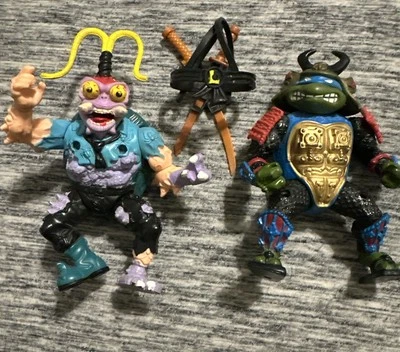 Lote De Colección TMNT Alcantarilla Samurai Leonardo Scumbag Cinturón Leonardo Con Dos Espadas Foto 1 de 4