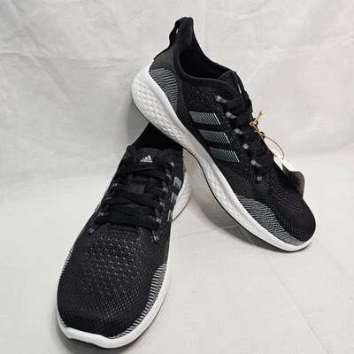 全新 Adidas Fluidflow 2.0 跑步运动鞋 黑色 GX8286 女式 7.5 码 — 第 1/4 张图片