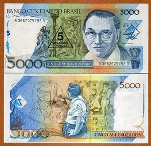 Brasilien, 5 Cruzados Novo auf 5000 Cruzados (1989) P-217, UNC - Bild 1 von 1