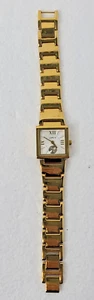 Vintage LORUS Gold Toned Square Womens Watch 22mm LR3045 -New Battery - Picture 1 of 8