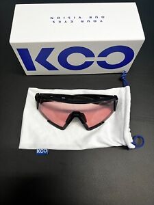 Koo Spectro Sunglasses Black Frame Photochomic Pink Lens