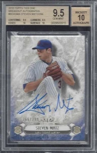 STEVEN MATZ 2016 TOPPS TIER ONE BREAKOUT ON CARD AUTO /299 BGS 9.5 10 AU POP 1/1 - Picture 1 of 1