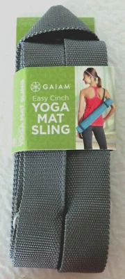 Estera de yoga Gaiam Easy Cinch eslinga durabilidad comodidad manos libres gris portátil nueva Foto 1 de 4