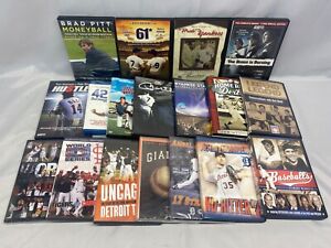 Baseball DVD's---Moneyball, 42, Hustle, Pride of the Yankees & 61*----Lot of 18
