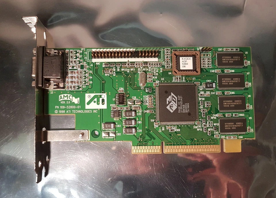 ATI RAGE IIC AGP 109-52800-01 AGP 8MB SDRAM Video Graphics Card - Image 1 of 3