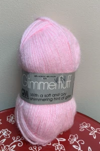 New Columbia Minerva Yarn 3 oz # 3814 Baby Pink Sparkle Glimmerfluff - Picture 1 of 3